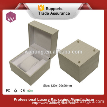white elegant velvet plastic watch box with great quality